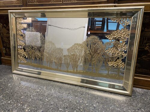 Vintage Hollywood Regency Etched Mirror