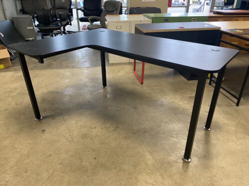 L-Shaped Black Gaming Desk