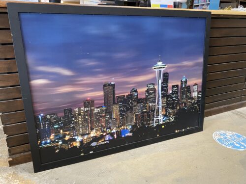 Seattle Night Skyline Print by Bill Frymire