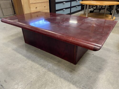 Mahogany Finish Sleek Rectangular Coffee Table