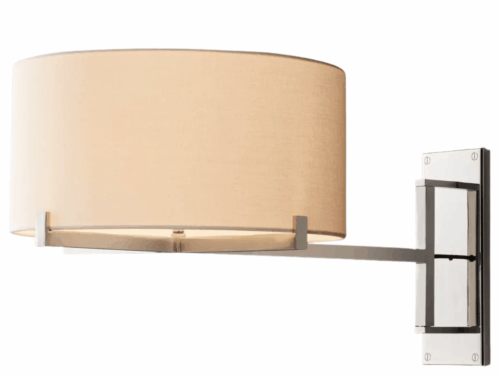 NEW! RESTORATION HARDWARE Pauillac Drum Shade Swing Arm Sconce