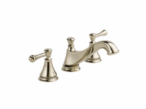 DELTA Cassidy 2 handle Widespread Bathroom Faucet - Low Arc Spout in Polished Nickel Model #CASSIDY3595LF-PNMPU-LHP