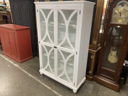 HOME MERIDIAN White Glass Door Display Cabinet