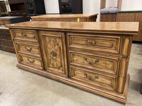 ARMSTRONG First Family Collection Vintage Wooden Ornate Dresser with Brass Hardware