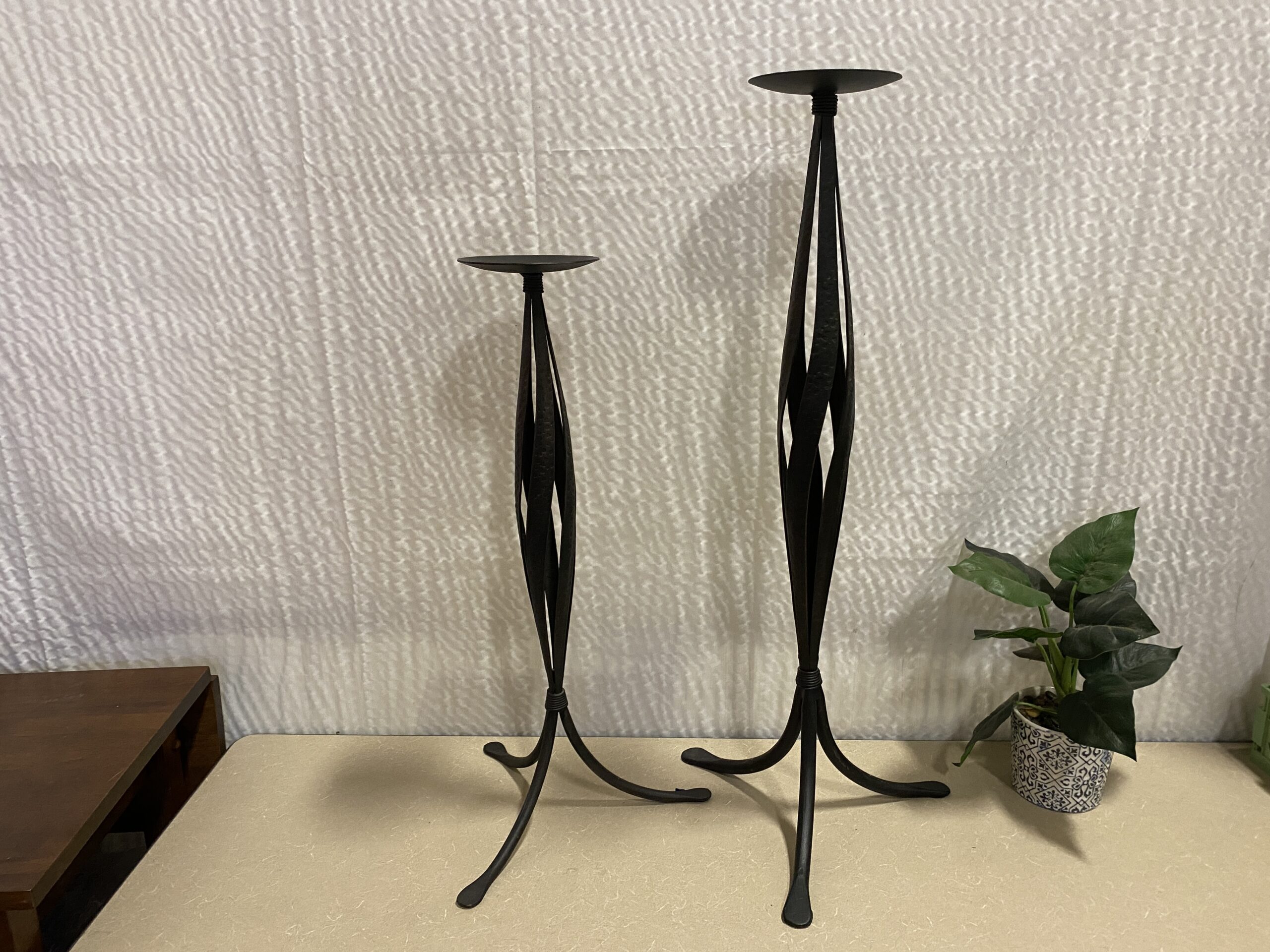 Wrought Iron Candle Holders (Set of 2)