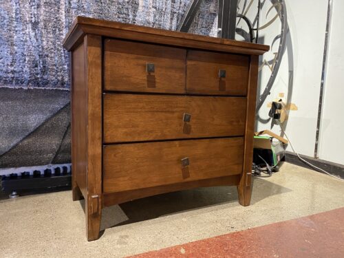 COASTER Four Drawer Nightstand with Square Metal Pulls