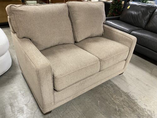 LA-Z-BOY Tan Fabric Loveseat