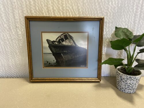 Framed Shipwreck Photography Art