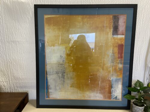 Large Abstract Art Print in Sleek Black Frame