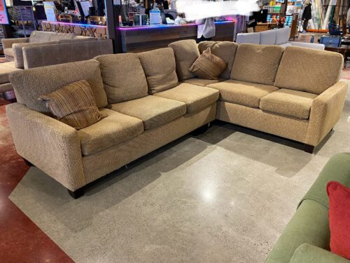 Warm Sand Tan L-Shaped Sectional