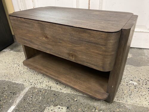 RESTORATION HARDWARE Brioni Rustic Brown Open Nightstand