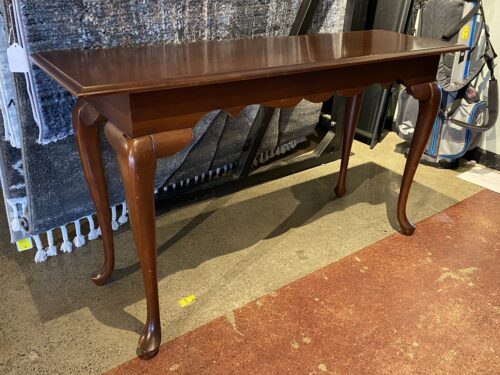 Dark Wood Cabriole Leg Sofa Table