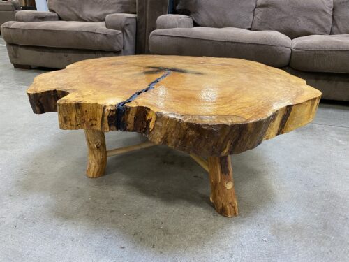 Handmade Live Edge Tree Trunk Slice Coffee Table