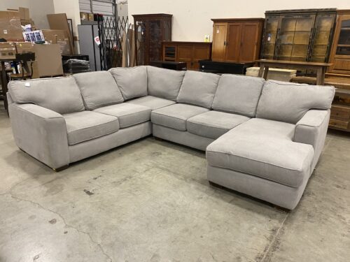 Light Grey 3 Piece Sectional Sofa with Chaise