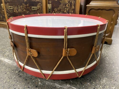 Vintage Marching Drum Rolling Coffee Table