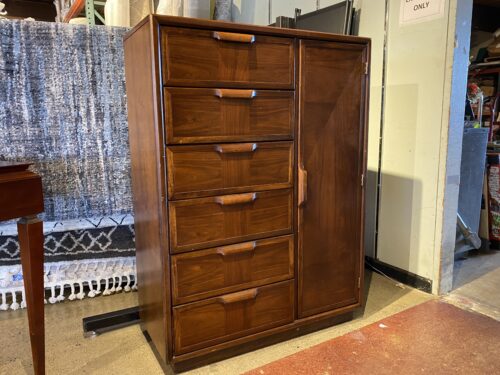 Dark Vintage Armoire w/ Optional Shelves & Hang Storage