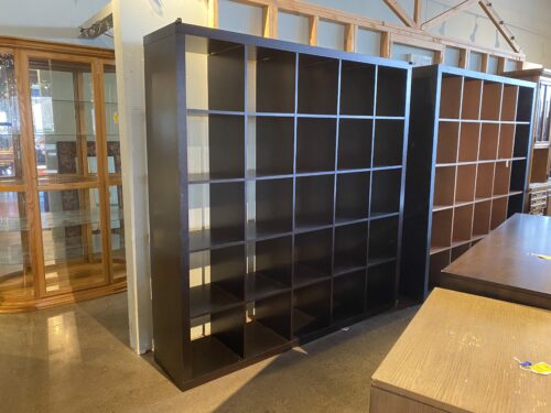 Large Espresso Brown 73"x73" Cubby Shelf