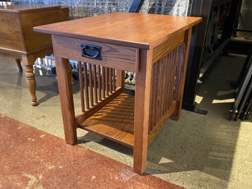 Mission Style Single Drawer Side Table