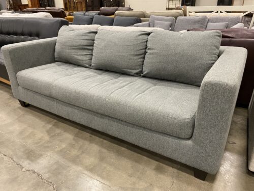 JASON FURNITURE Modern Grey Tufted Single Cushion Sofa