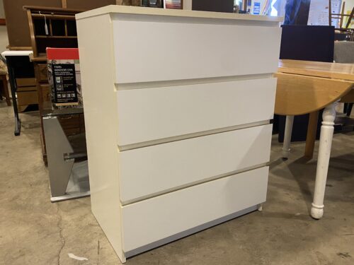 Minimal Crisp White 4-Drawer Dresser