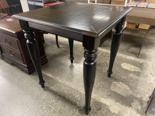 Black Square Turned Leg Counter Table