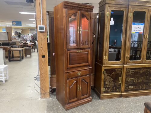 Traditional Lighted Bar Cabinet