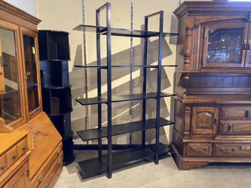 Black Metal Frame Open Display Shelf