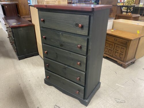 Forest Green Made in Canada 5-Drawer Tall Dresser