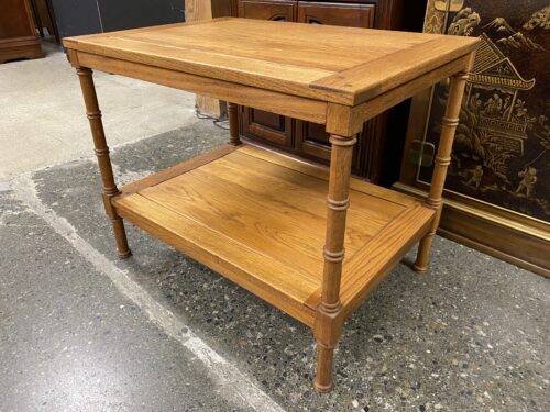 Wooden 2-Tier Side Table w/ Removable Tops