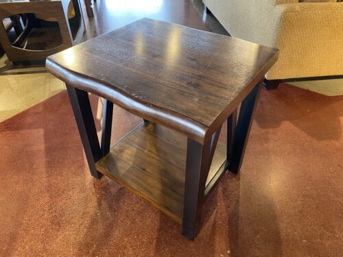 ASHLEY Rustic Live Edge Top End Table