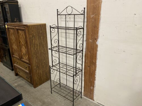 Rustic Wrought Iron Outdoor Garden Shelf