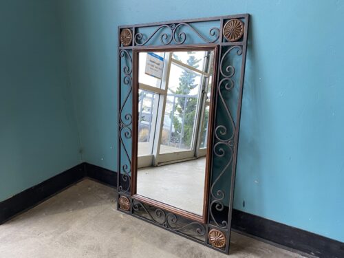 Decorative Wrought Iron Framed Mirror
