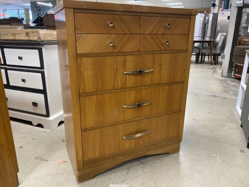 L.A. PERIOD FURNITURE Vintage Honey Wood Finish 4-Drawer Tall Dresser