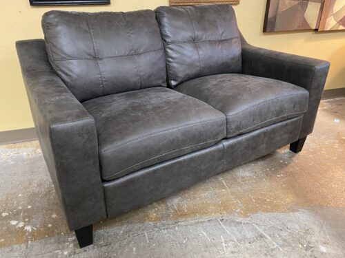 Dark Grey Modern Loveseat