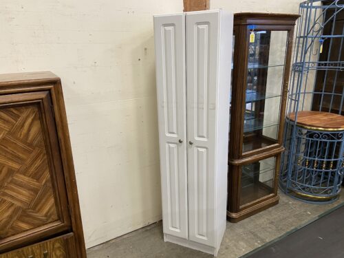 White Tall Narrow Pantry Cabinet
