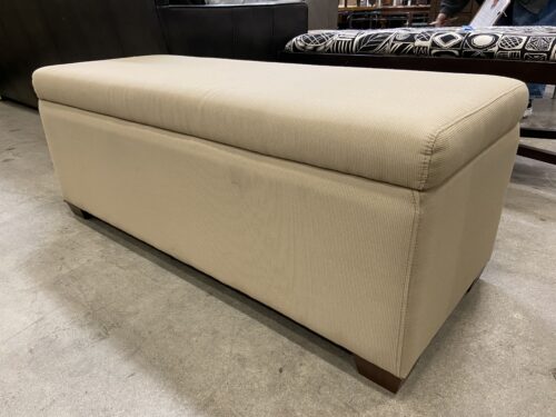 Camel Upholstered Cedar Lined Storage Bench