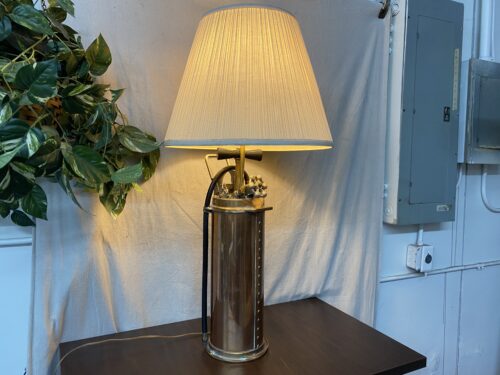 Vintage Copper Fire Extinguisher Table Lamp