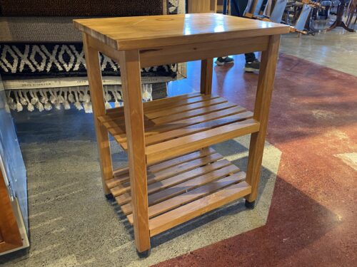 Sturdy Warm Blonde Kitchen Cart