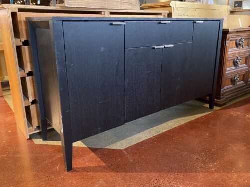 Sleek Minimal Black Sideboard w/ Adjustable Shelves