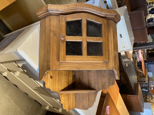 Rustic Charm Wall Hanging Corner Cabinet