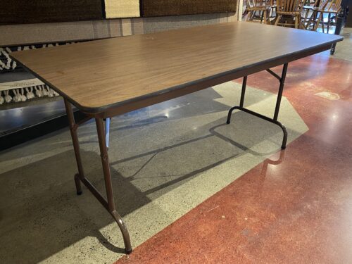 Faux Wood Grain Folding Banquet Table