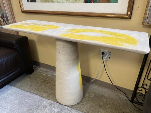 RESTORATION HARDWARE Cellini Travertine Console Table