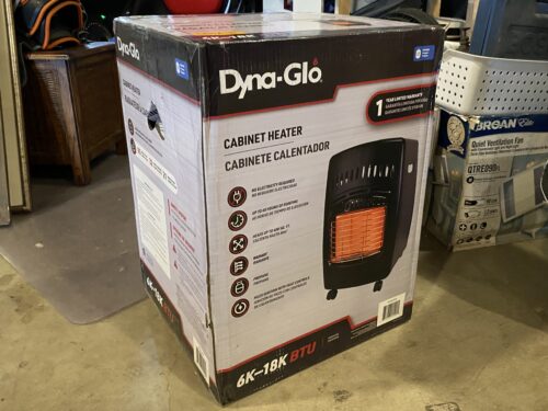 NEW! DYNA-GLO Propane Cabinet Heater Model #RA18LPDG