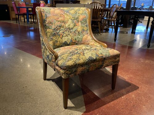 Hidden Wildlife Wood Frame Accent Chair