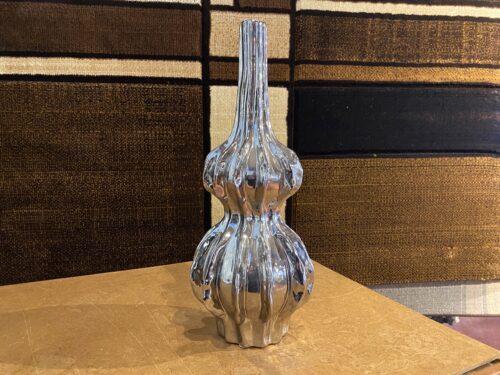 TORRE & TAGUS Tall Silver Décor Vase