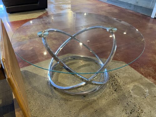 Silver Galaxy Attached Glass Top Coffee Table