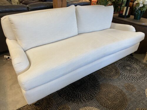 RESTORATION HARDWARE English Classic Roll Arm White Loveseat