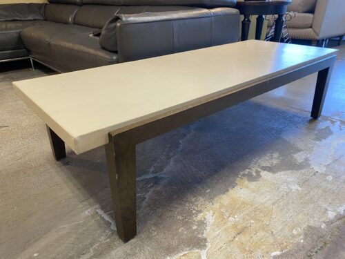 BRIGHT CHAIR CO. Wood & Cream Long Coffee Table