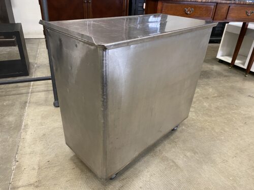 Stainless Steel Rolling Slide Top Storage Bin