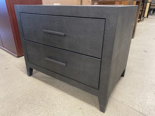 RESTORATION HARDWARE Graydon Ebony Shagreen Closed Nightstand